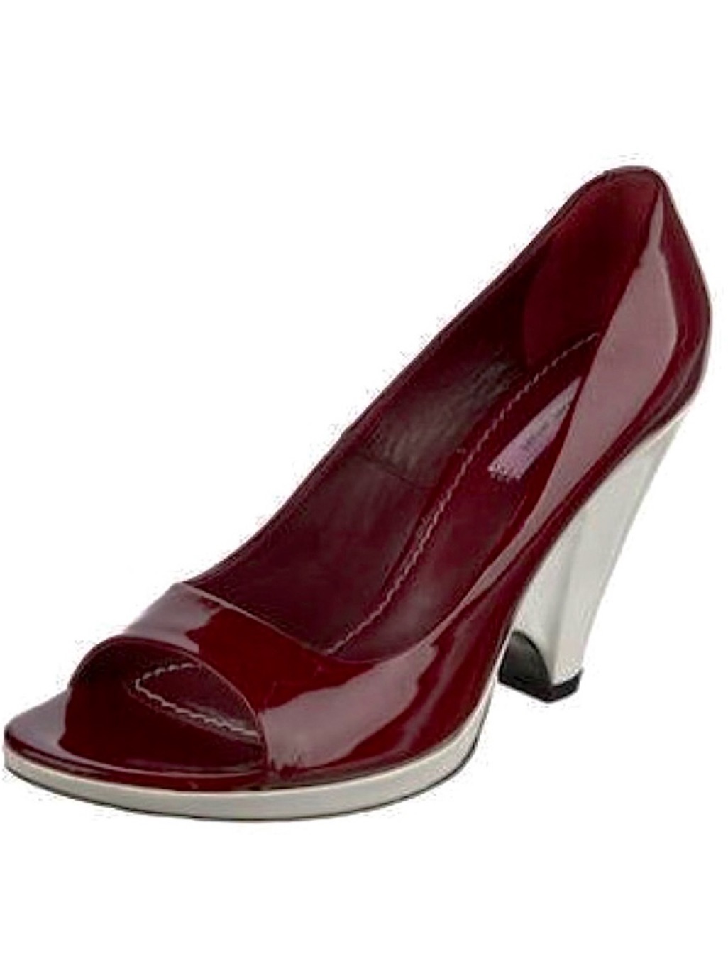 Marc Jacobs Patent Leather Peep-Toe Platform Wedge Heels / Shoes